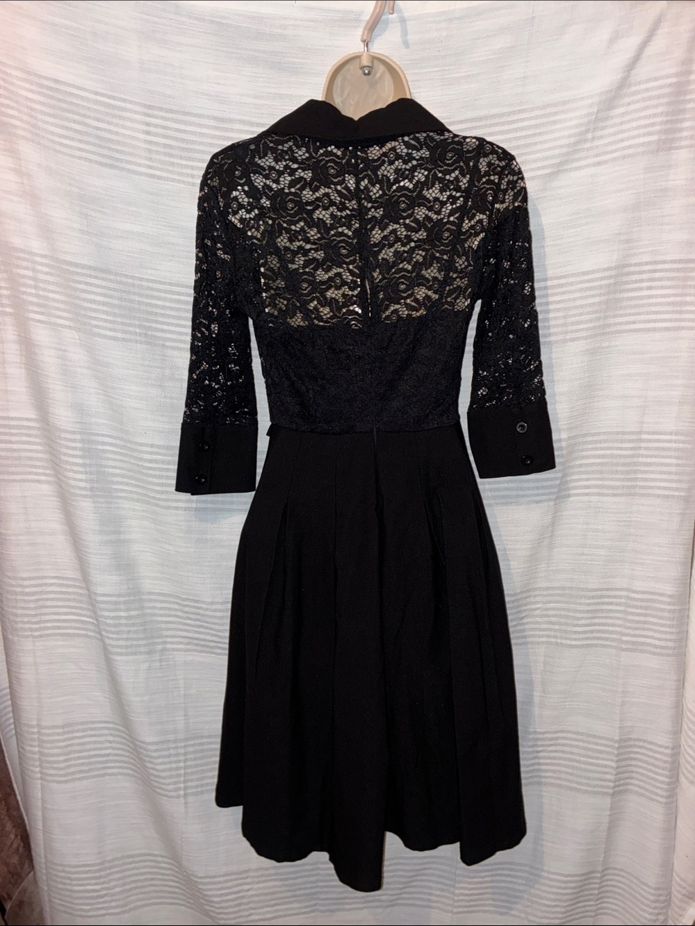Missmay Black Dress with Lace Top, Size S, - Picture 4 of 10